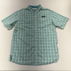 Columbia PFG Shirt Omni-Shade Short Sleeve Button Down Vented Fishing Men Large